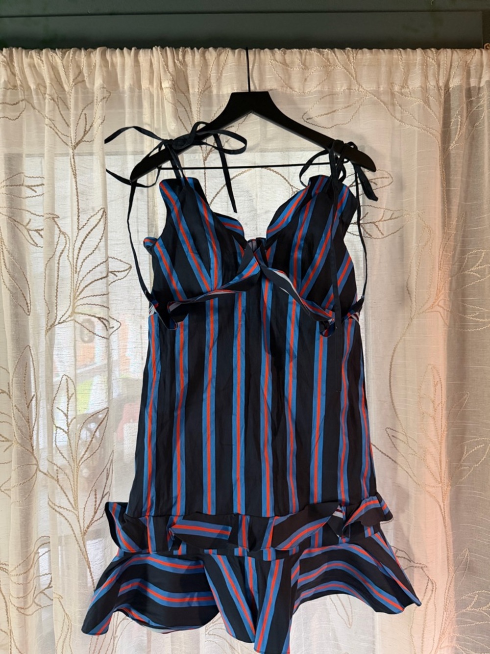 Kenzo Navy Dress with Red and Light Blue Stripes